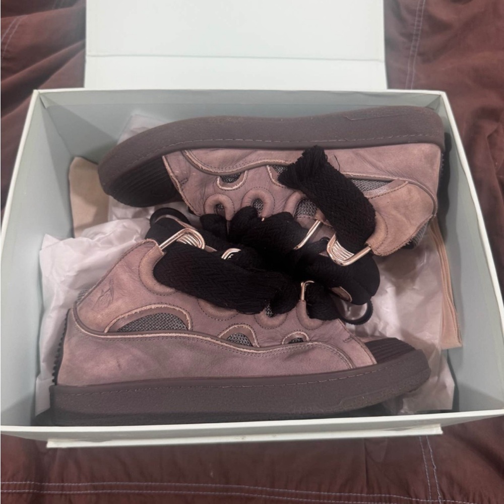 Lanvin Gray and Black Men's Sneakers Size 8/41